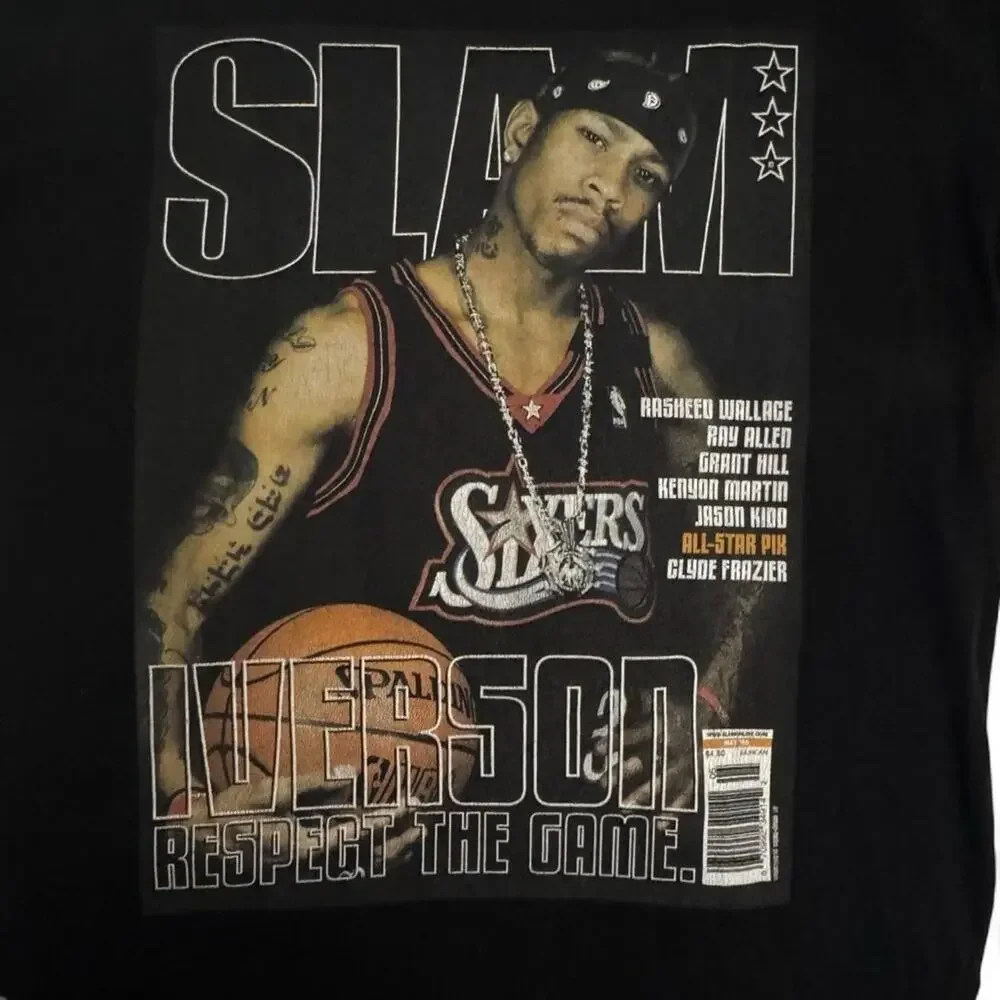Mitchell & Ness Allen Iverson Slam Magazine Graphic Tee Black M - Picture 3 of 7